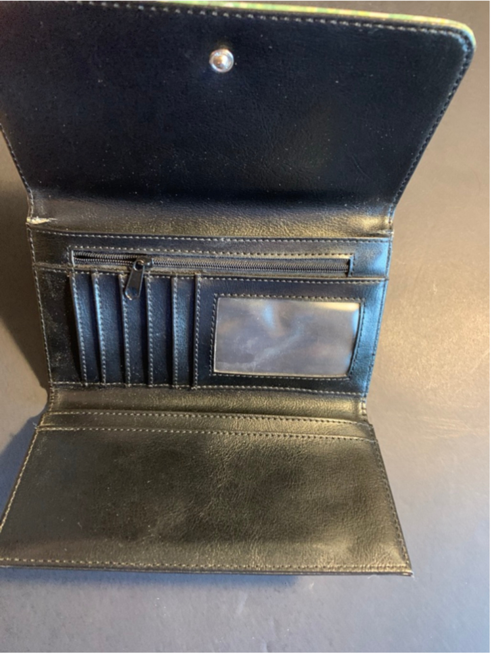 Women's Unbranded Wallet One Size Black Green Dog Print - Picture 4 of 11